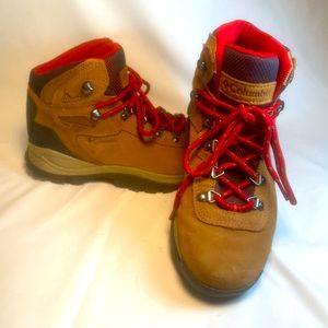 Columbia Newton Ridge Waterproof Hiking Boots Brown Red BL4552-286 Women 7.5
